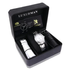 Luxurman Swiss Quartz Women's Diamond Watch Stainless Steel Band Tribeca 9 Luxurman Swiss Quartz Women's Diamond Watch Stainless Steel Band Tribeca -Its Hot Jewelry Shop luxurman womens diamond watch stainless steel tribeca15ctbox