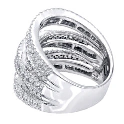 Luxurman Women's Oversized Fashion Cocktail Ring With Diamonds 3.75 14K White Gold 11 Luxurman Women's Oversized Fashion Cocktail Ring With Diamonds 3.75 14K White Gold -Its Hot Jewelry Shop luxurman womens oversized fashion cocktail ring with diamonds 375 14k gold backwh