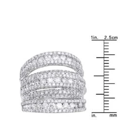 Luxurman Women's Oversized Fashion Cocktail Ring With Diamonds 3.75 14K White Gold 13 Luxurman Women's Oversized Fashion Cocktail Ring With Diamonds 3.75 14K White Gold -Its Hot Jewelry Shop luxurman womens oversized fashion cocktail ring with diamonds 375 14k gold rulerwh