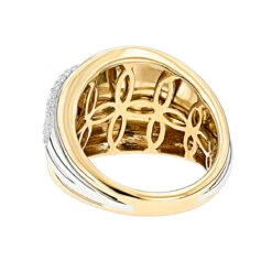 Massive Women's Diamond Wave Cocktail Ring 14K Yellow Gold 1.25ct 11 Massive Women's Diamond Wave Cocktail Ring 14K Yellow Gold 1.25ct -Its Hot Jewelry Shop massive womens diamond wave cocktail ring 14k gold 125ct backye