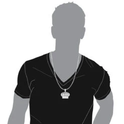 Men's 14K White Gold Crown Diamond Pendant 1.37ct 11 Men's 14K White Gold Crown Diamond Pendant 1.37ct -Its Hot Jewelry Shop mens 14k gold crown diamond pendant 137ct p 5928 bodwh