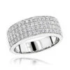 Men's 4 Row Diamond Wedding Band 1.39ct 14K White Gold -Its Hot Jewelry Shop mens 4 row diamond wedding band 139ct 14k gold p 44417 wh