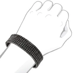 Men's 6 Row Black Diamond Bracelet 1.35ct Sterling Silver -Its Hot Jewelry Shop mens 6 row black diamond bracelet 135ct sterling silver p 49194bod