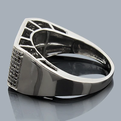 Men's Black Diamond Ring 0.66ct 10K Gold 4 Men's Black Diamond Ring 0.66ct 10K Gold - Image 2