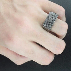 Men's Black Diamond Ring 0.66ct 10K Gold 7 Men's Black Diamond Ring 0.66ct 10K Gold -Its Hot Jewelry Shop mens black diamond ring 066ct 10k p 42283bod