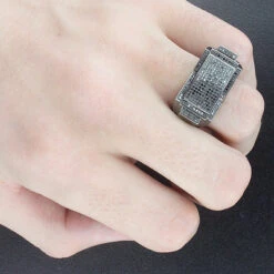 Men's Black Diamond Ring 10K Black Plated Gold 0.53ct 7 Men's Black Diamond Ring 10K Black Plated Gold 0.53ct -Its Hot Jewelry Shop mens black diamond ring 10k 053ct p 40371bod