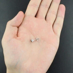 Men's Black Diamond Stud Earring 0.25ct 14K White Gold -Its Hot Jewelry Shop mens black diamond stud earring 025ct 14k gold p 46794back