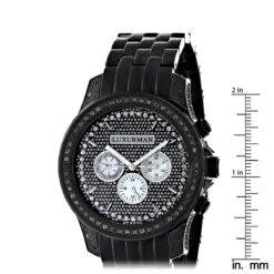 Luxurman Designer Men's Black Diamond Watch 2.5 Carats 11 Luxurman Designer Men's Black Diamond Watch 2.5 Carats -Its Hot Jewelry Shop mens black diamond watch luxurman designer watches 25 carats ruler