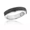 Men's Black Diamond Wedding Band 0.6ct 14K White Gold Pave Diamonds Ring -Its Hot Jewelry Shop mens black diamond wedding band 06ct 14k gold pave diamonds ring 1