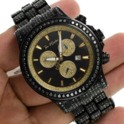 Men's Black Diamonds Watch 26.7ct Joe Rodeo Master Pilot -Its Hot Jewelry Shop mens black diamonds watch 267ct joe rodeo master pilot p 22689 bod3