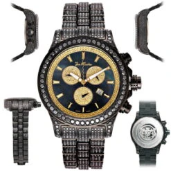 Men's Black Diamonds Watch 26.7ct Joe Rodeo Master Pilot -Its Hot Jewelry Shop mens black diamonds watch 267ct joe rodeo master pilot p 22689 main2