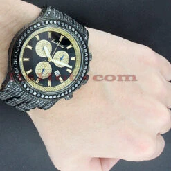 Men's Black Diamonds Watch 26.7ct Joe Rodeo Master Pilot -Its Hot Jewelry Shop mens black diamonds watch 267ct joe rodeo master pilot p 22689bod