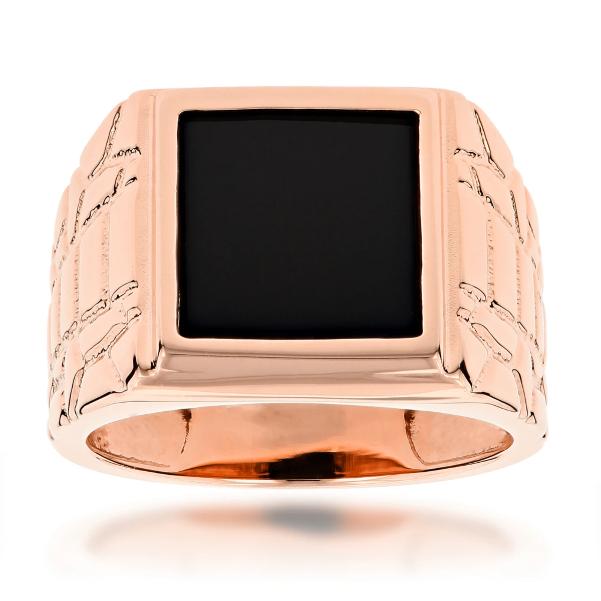 Men's Black Onyx Ring 14K Yellow Gold 5 Men's Black Onyx Ring 14K Yellow Gold - Image 3