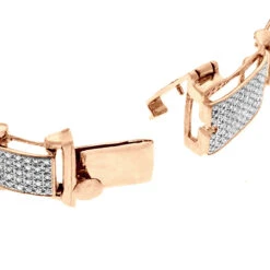 Men's 10K White Gold Pave Diamond Bracelet 4.60ct -Its Hot Jewelry Shop mens bracelets 10k pave diamond bracelet 460ct p 38808 clasp rose