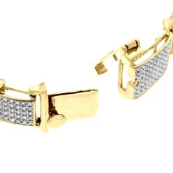 Men's 10K White Gold Pave Diamond Bracelet 4.60ct -Its Hot Jewelry Shop mens bracelets 10k pave diamond bracelet 460ct p 38808 clasp yellow