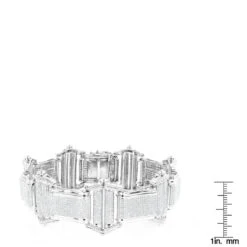 14K White Gold Pave Diamond Bracelet For Men 7.98ct -Its Hot Jewelry Shop mens bracelets 14k gold mens diamond bracelet 798ct p 7077 rulerwh