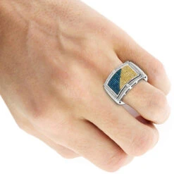 Men's Color Diamond Ring 0.61ct Sterling Silver -Its Hot Jewelry Shop mens color diamond ring 061ct sterling silver p 47453bod