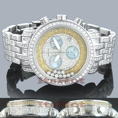 Men's Benny Floating Diamond Watch 22ct 3 Men's Benny Floating Diamond Watch 22ct