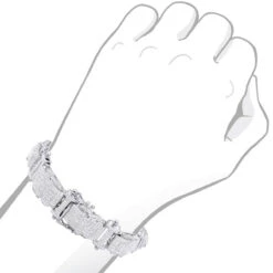 Men's Diamond Bracelet 9.66ct Sterling Silver -Its Hot Jewelry Shop mens diamond bracelet 966ct sterling silver p 44263bod 20210828