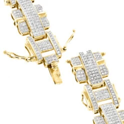 Men's 10K Yellow Gold Diamond Bracelet 3ct 11 Men's 10K Yellow Gold Diamond Bracelet 3ct -Its Hot Jewelry Shop mens diamond bracelet jewelry 10k 350ct p 43455 backye