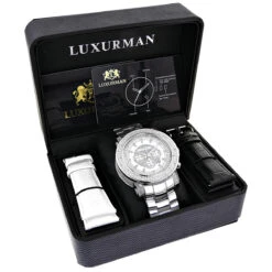 Men's Diamond Chronograph Watch By Luxurman 0.75ct Escalade 9 Men's Diamond Chronograph Watch By Luxurman 0.75ct Escalade -Its Hot Jewelry Shop mens diamond chronograph watch by luxurman 075ct escalade box