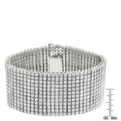 Sterling Silver Men's Diamond Cuff 2 Carat 12 Row Tennis Bracelet 9 Sterling Silver Men's Diamond Cuff 2 Carat 12 Row Tennis Bracelet -Its Hot Jewelry Shop mens diamond cuff bracelet in sterling silver 216ct ruler