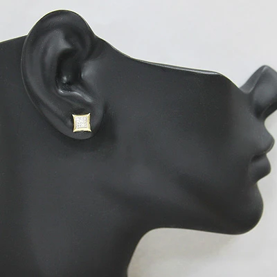 Men's Diamond Earring 0.05ct 10K Yellow Gold 5 Men's Diamond Earring 0.05ct 10K Yellow Gold - Image 3