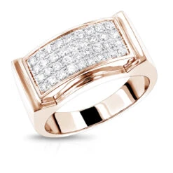 Men's Diamond 14K White Gold Ring By Luxurman 0.8ct Wedding Band -Its Hot Jewelry Shop mens diamond gold ring by luxurman 08ct 14k wedding band ro