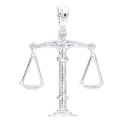 Men's Diamond Pendant | 3.25in Large 10K Yellow Gold Libra Pendant 3 Carats -Its Hot Jewelry Shop mens diamond pendant 325in large real 10k gold libra pendant 3 carats 100503 backwh