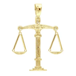 Men's Diamond Pendant | 3.25in Large 10K Yellow Gold Libra Pendant 3 Carats -Its Hot Jewelry Shop mens diamond pendant 325in large real 10k gold libra pendant 3 carats 100503 backye