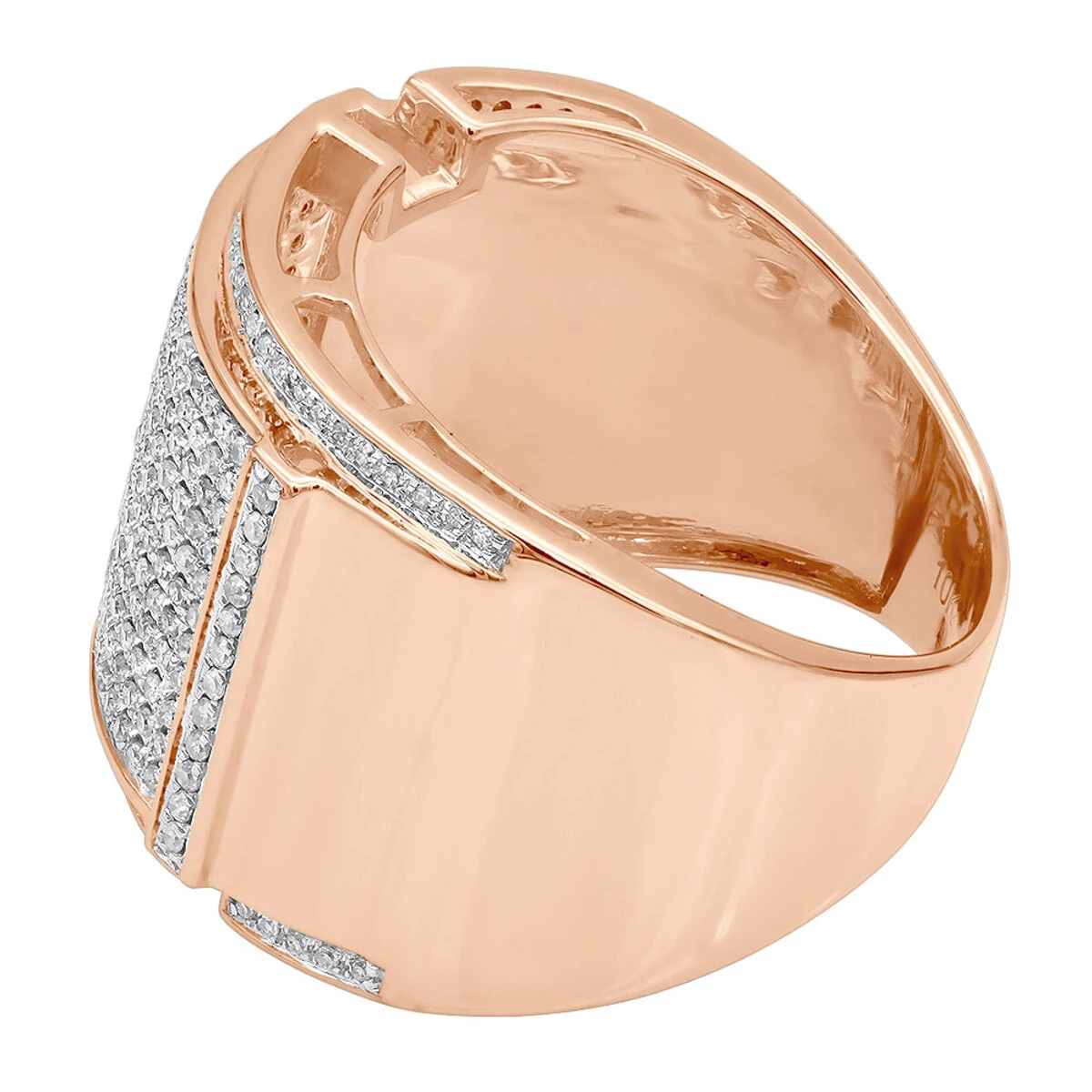 Men's Diamond Ring 10K Yellow Gold 0.96ct 8 Men's Diamond Ring 10K Yellow Gold 0.96ct - Image 6