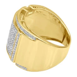 Men's Diamond Ring 10K Yellow Gold 0.96ct 14 Men's Diamond Ring 10K Yellow Gold 0.96ct -Its Hot Jewelry Shop mens diamond ring in 10k gold 096ct p 48020 backye
