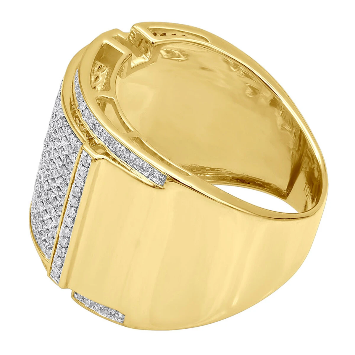 Men's Diamond Ring 10K Yellow Gold 0.96ct 7 Men's Diamond Ring 10K Yellow Gold 0.96ct - Image 5
