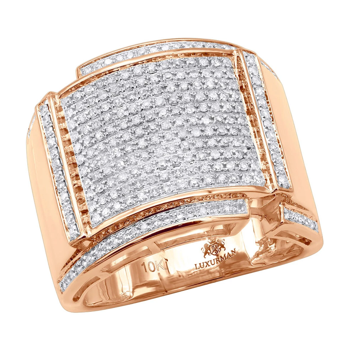 Men's Diamond Ring 10K Yellow Gold 0.96ct 5 Men's Diamond Ring 10K Yellow Gold 0.96ct - Image 3