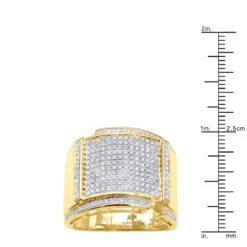 Men's Diamond Ring 10K Yellow Gold 0.96ct 17 Men's Diamond Ring 10K Yellow Gold 0.96ct -Its Hot Jewelry Shop mens diamond ring in 10k gold 096ct p 48020 rulerye