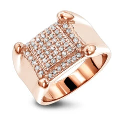 Men's 10K White Gold Round Diamond Ring 0.8ct -Its Hot Jewelry Shop mens diamond rings 10k gold round diamond ring 077ct p 6899 ro