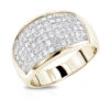 Men's 14K Yellow Gold Diamond Band By Luxurman 1.5ct