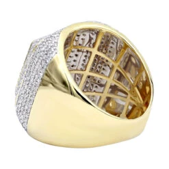 Men's 14K Yellow Gold Square Ring 3.44ct -Its Hot Jewelry Shop mens diamond rings 14k gold square ring 344ct p 22462 backye