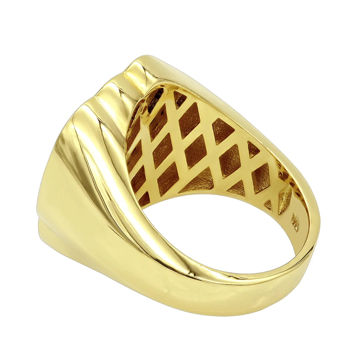 Men's Baseball Glove And Ball Ring 10K Yellow Gold 1.2ct By Luxurman 6 Men's Baseball Glove And Ball Ring 10K Yellow Gold 1.2ct By Luxurman - Image 4