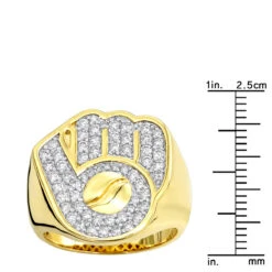 Men's Baseball Glove And Ball Ring 10K Yellow Gold 1.2ct By Luxurman 13 Men's Baseball Glove And Ball Ring 10K Yellow Gold 1.2ct By Luxurman -Its Hot Jewelry Shop mens diamond rings baseball glove and ball ring 10k gold 12ct by luxurman rulerye