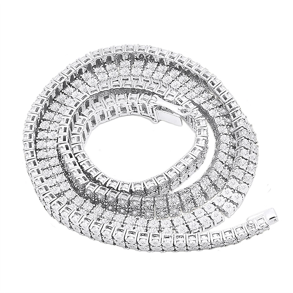 Men's Diamond Tennis Chain 10K Yellow Gold Affordable 2 Row Necklace 1ct 11 Men's Diamond Tennis Chain 10K Yellow Gold Affordable 2 Row Necklace 1ct - Image 9