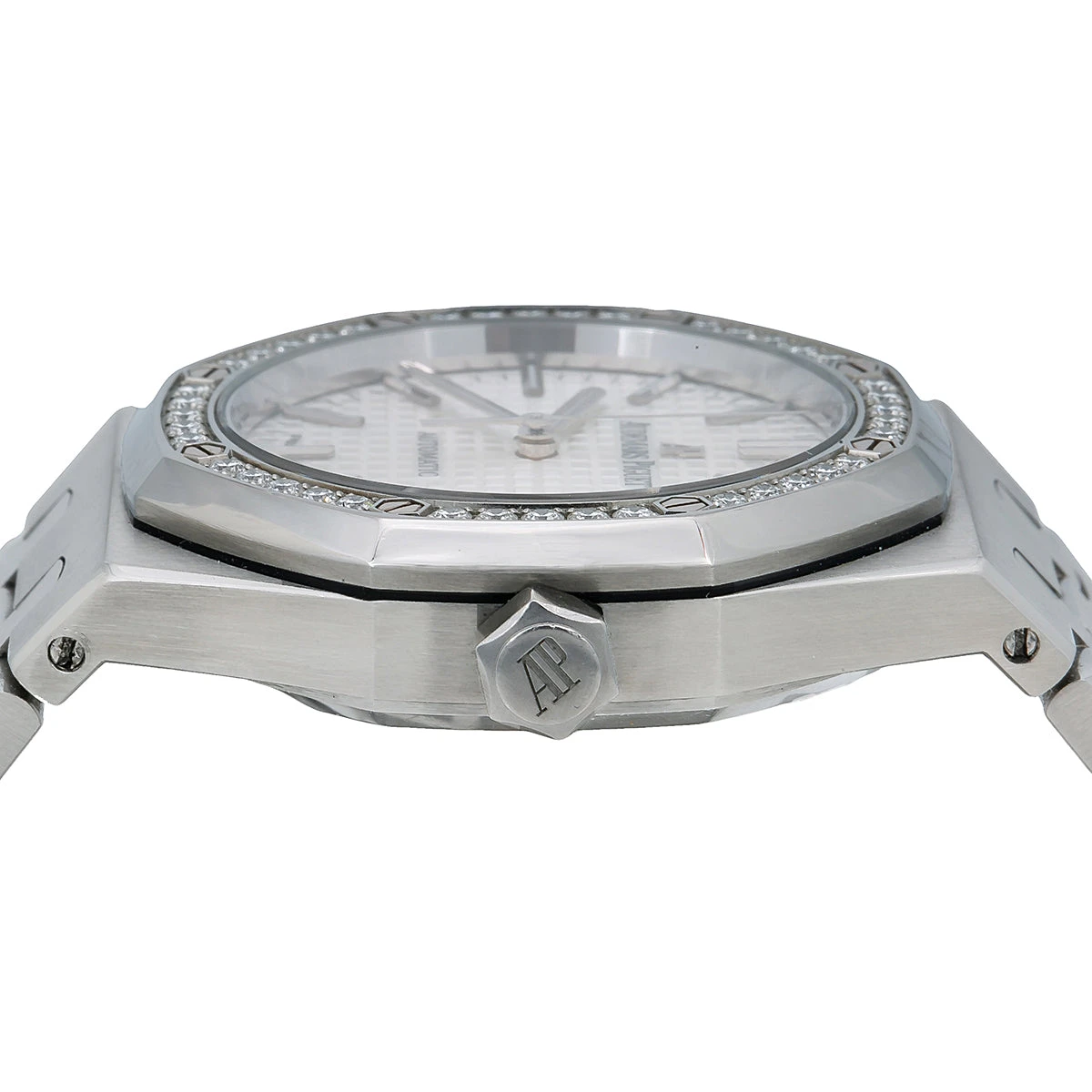 Men's Diamond Watch Audemars Piguet Royal Oak 37mm White Dial 5 Men's Diamond Watch Audemars Piguet Royal Oak 37mm White Dial - Image 3
