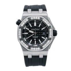 Men's Diamond Watch Audemars Piguet Royal Oak Offshore 42mm Black Dial