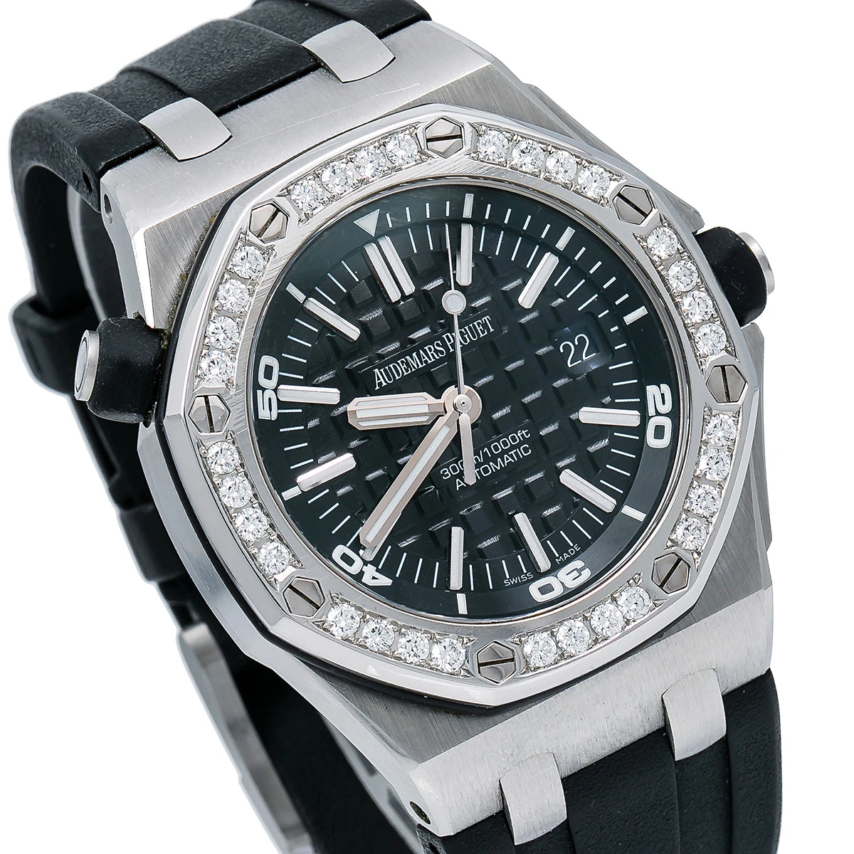 Men's Diamond Watch Audemars Piguet Royal Oak Offshore 42mm Black Dial 4 Men's Diamond Watch Audemars Piguet Royal Oak Offshore 42mm Black Dial - Image 2