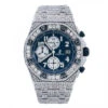 Men's Diamond Watch Audemars Piguet Royal Oak Offshore 42mm Blue Dial