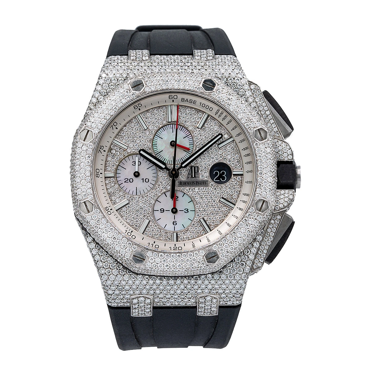 Men's Diamond Watch Audemars Piguet Royal Oak Offshore 44mm White Dial 3 Men's Diamond Watch Audemars Piguet Royal Oak Offshore 44mm White Dial