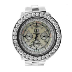 Men's Diamond Watch Breitling Bentley 48,7mm White Dial