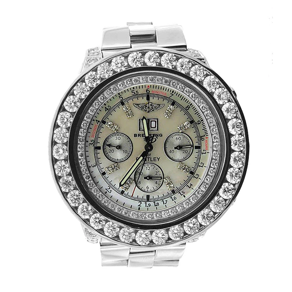 Men's Diamond Watch Breitling Bentley 48,7mm White Dial 3 Men's Diamond Watch Breitling Bentley 48,7mm White Dial