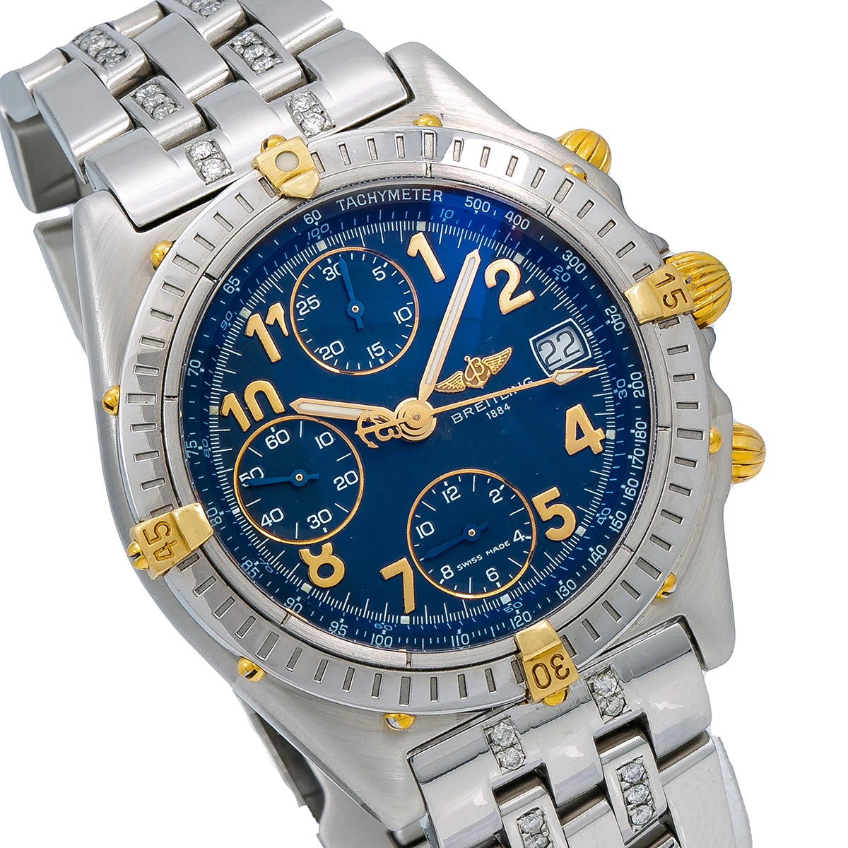 Men's Diamond Watch Breitling Blackbird 40mm Blue Dial 4 Men's Diamond Watch Breitling Blackbird 40mm Blue Dial - Image 2