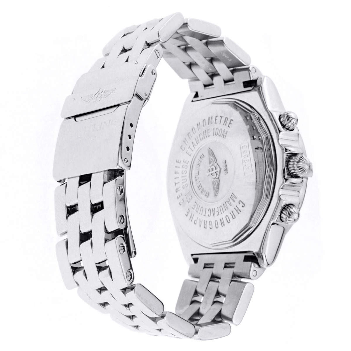 Men's Diamond Breitling Watch Crosswind 43mm White Dial Diamond Bezel 7 Men's Diamond Breitling Watch Crosswind 43mm White Dial Diamond Bezel - Image 5